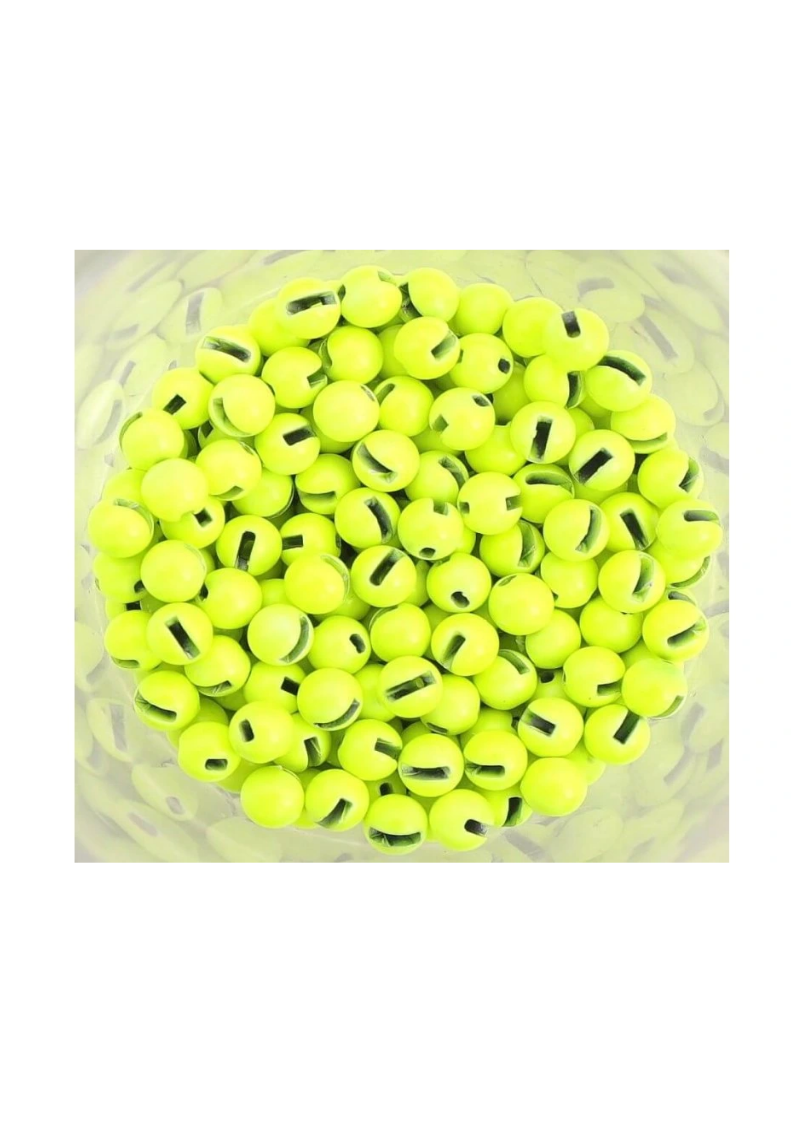 Fl.Glulur HENDS TUNGSTEN BEADS, SMALL SLOTTED- Fl. Gulur - Image 1